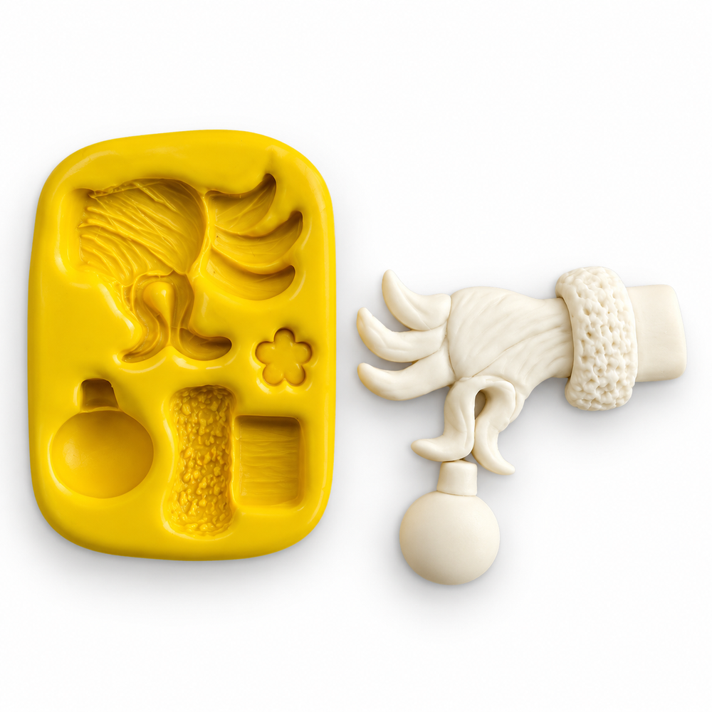 Grinchy Things Christmas Icons Silicone Mold