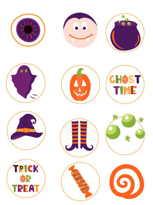 Halloween Pre-Cut Edible Image Circles