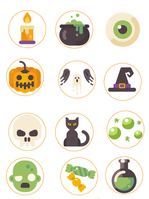 Halloween Pre-Cut Edible Image Circles