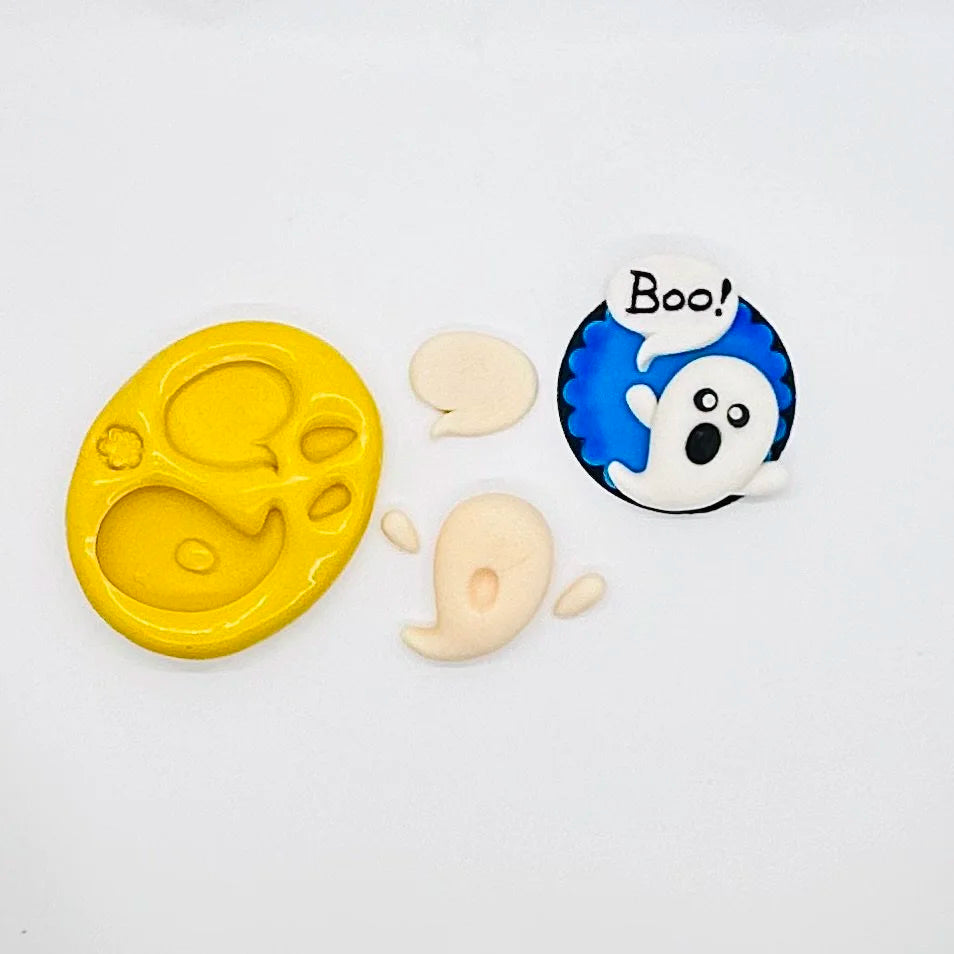 Ghosts & Ghouls Halloween Silicone Mold for Fondant, Chocolate & Candy