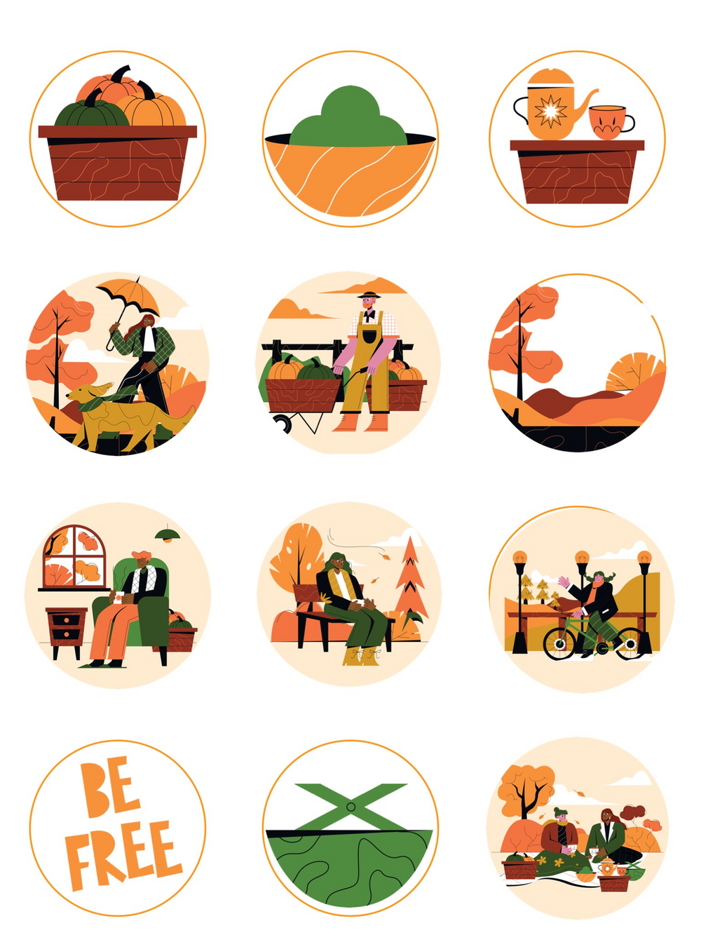 Fall & Thanksgiving 2-Inch Edible Images